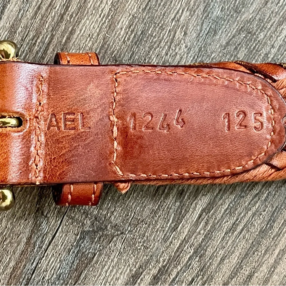 Braided Leather Belt in Brown 46 Inches long